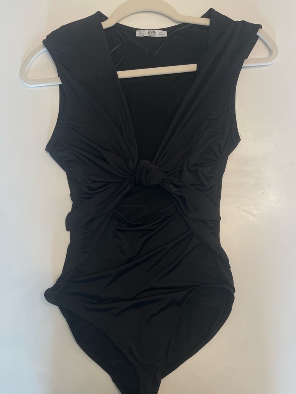 Zara Black Knot Front Body Suit